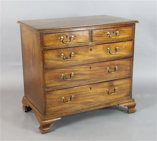 A George III mahogany chest, W.2ft 10in. D.1ft 8in. H.2ft 7in.